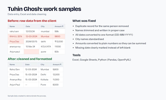 do fast data entry, typing, web research and excel spreadsheet work