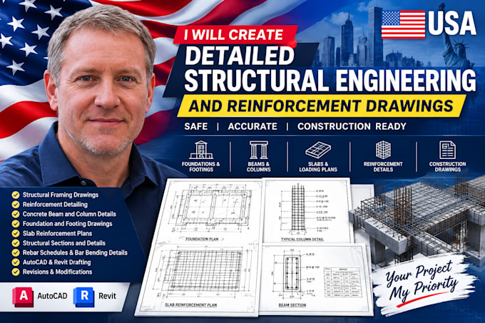 create detailed structural engineering and reinforcement drawings