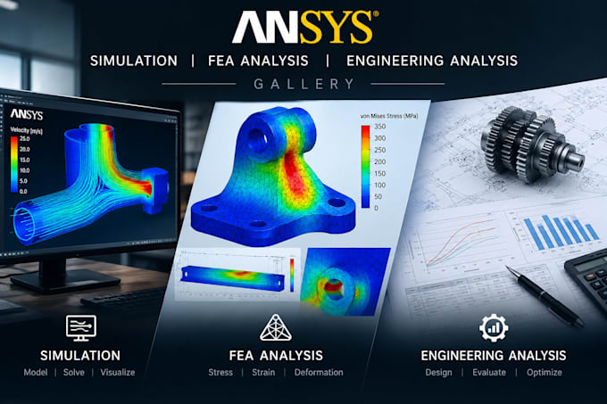 perform ansys simulation, fea analysis and engineering analysis