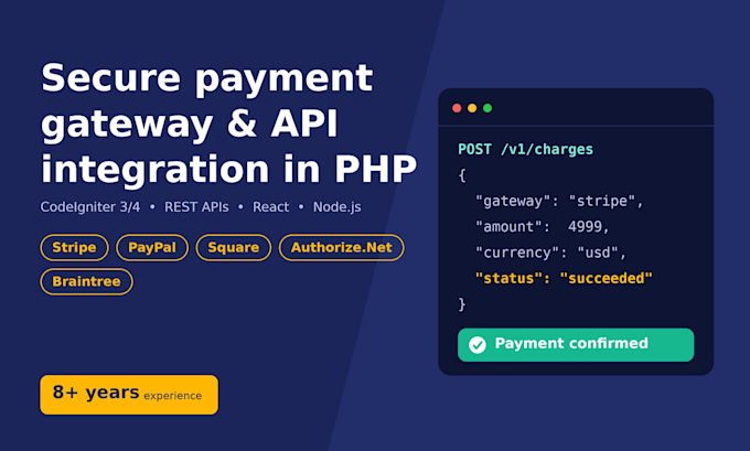 be your PHP codeigniter, rest API and full stack developer