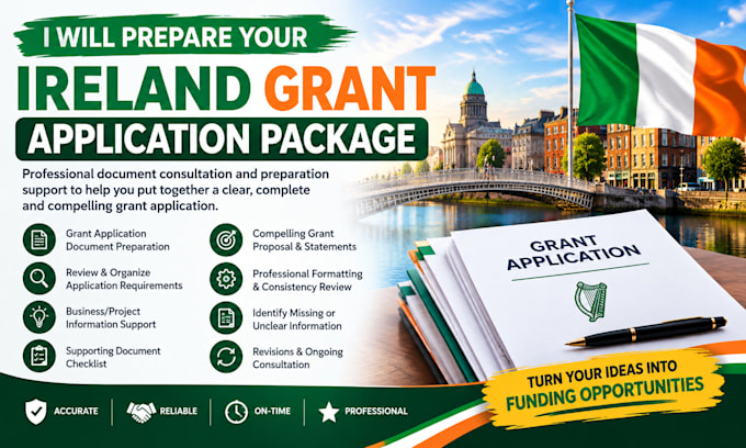 prepare your ireland grant application package