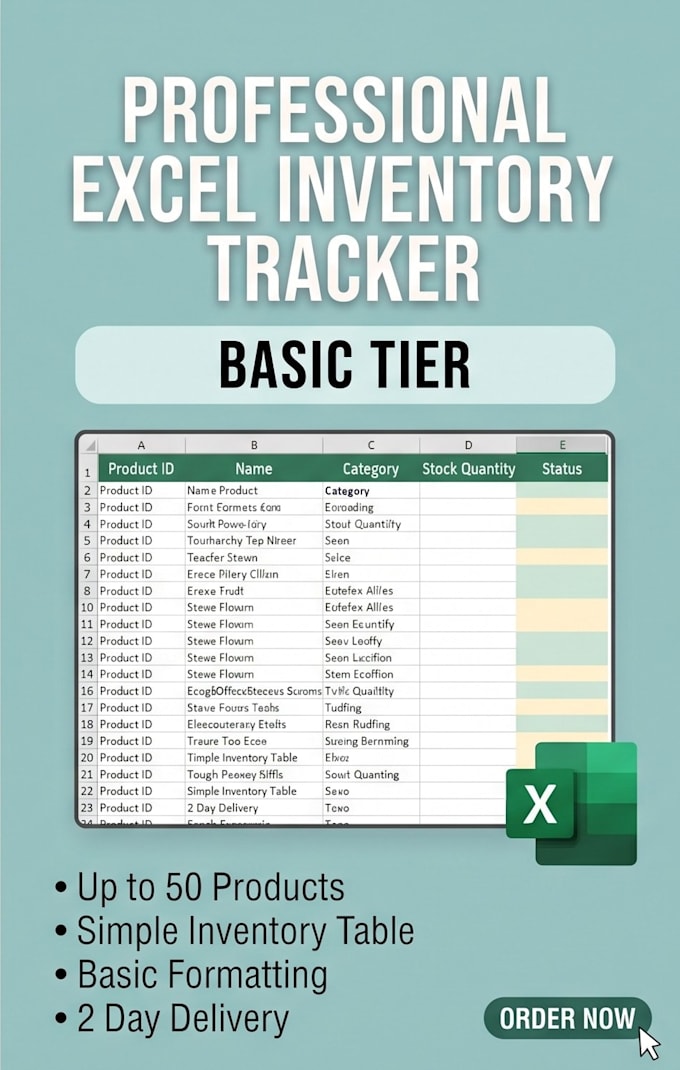create and organize an excel inventory management spreadsheet