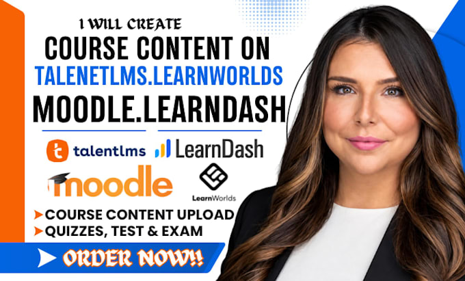 create lms online course content, elearning course curriculum, and video course