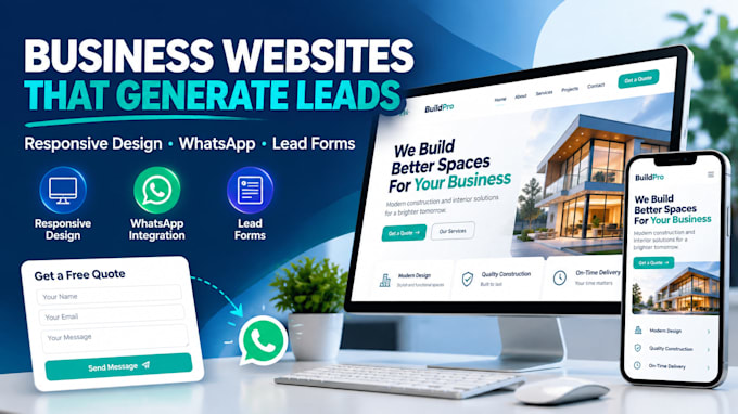 build a professional business website with lead generation
