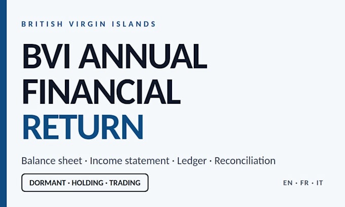 prepare your bvi annual financial return and accounts