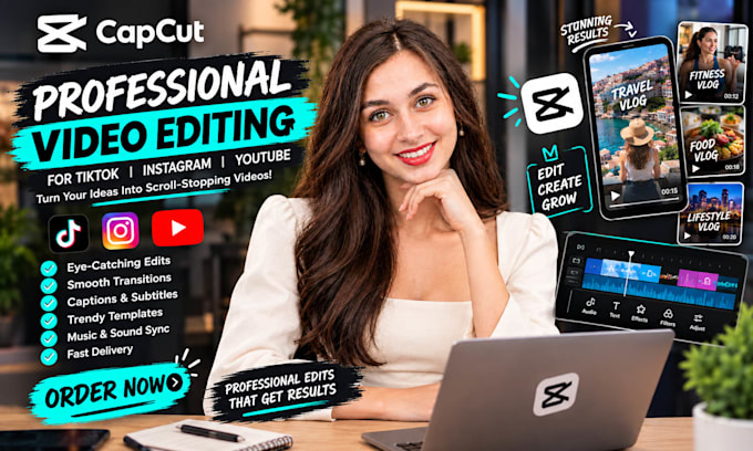 do professional capcut video editing for tiktok or instagram