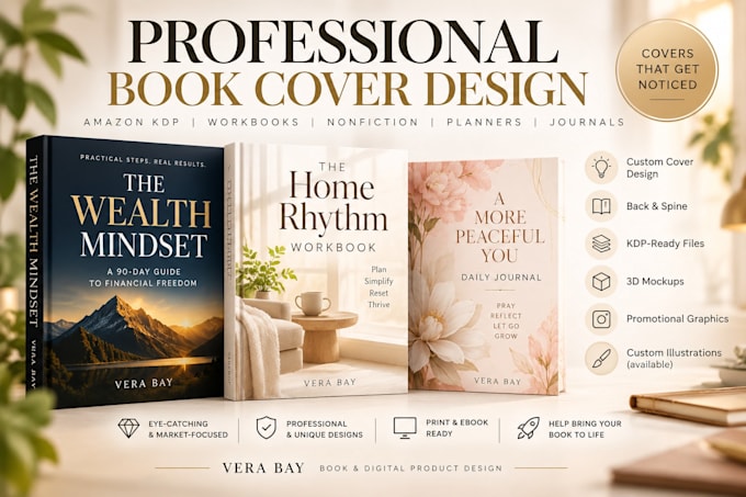 design and format a professional workbook or planner for amazon KDP