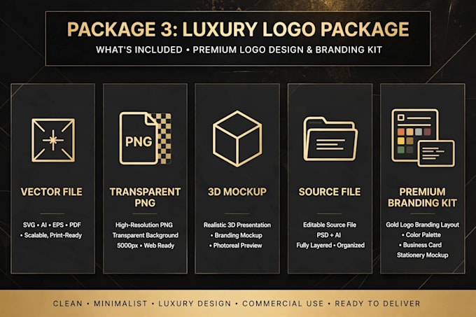 design luxury minimalist gold for boutique