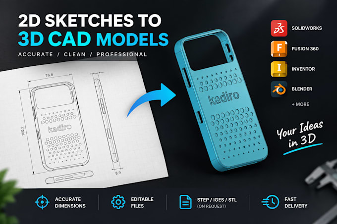 convert 2d technical drawings into 3d cad models