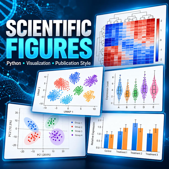 create scientific figures and biological data visualizations