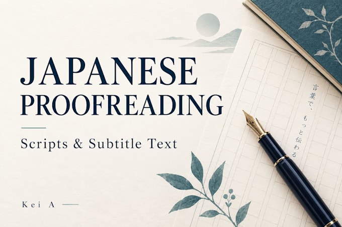 proofread and polish your japanese scripts and subtitle text