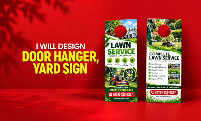 design custom door hanger and yard sign