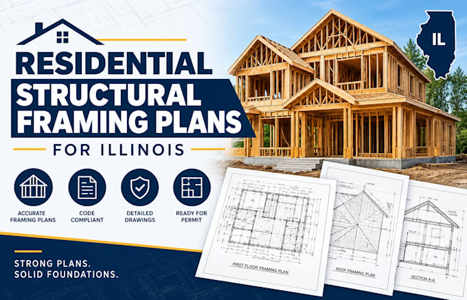 draw residential structural framing plans for illinois