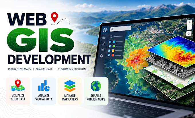 develop gis interactive mobile app, web gis maps applications and dashboard