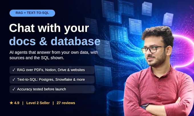 build a rag or text to sql ai agent to chat with your data