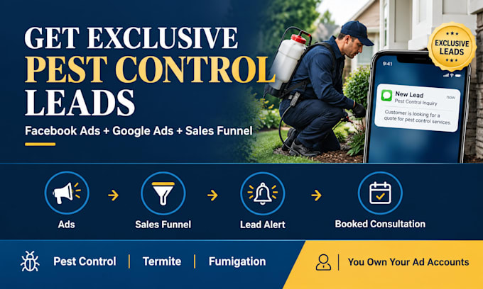 generate exclusive pest control leads with facebook and google ads
