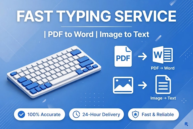 do fast typing work, data entry and ms word formatting