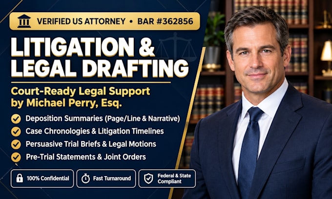 draft professional deposition summaries as a licensed US attorney