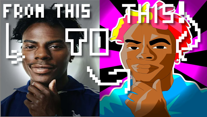 make your photo to amusing fun digital art style