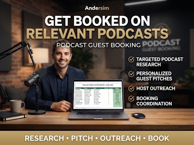 book you as a guest on relevant podcasts