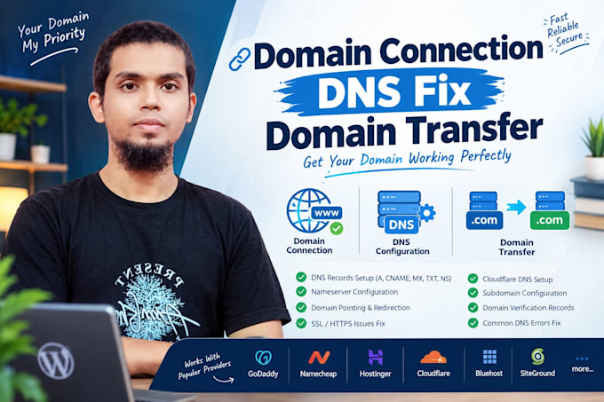 connect domain, transfer domain, fix dns