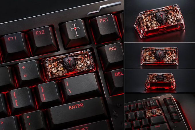 design mechanical keyboard case, keycap, keyboard cad model for 3d printing