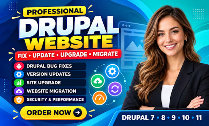 fix update upgrade or migrate your drupal 7 8 9 10 or 11 website, drupal