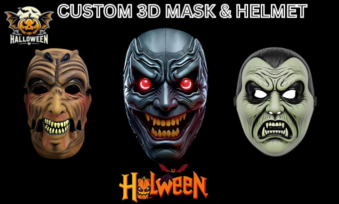 create 3d mask, wearable mask, halloween mask, stl file