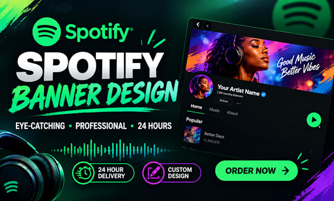 design eye catching spotify banner design within 24 hours