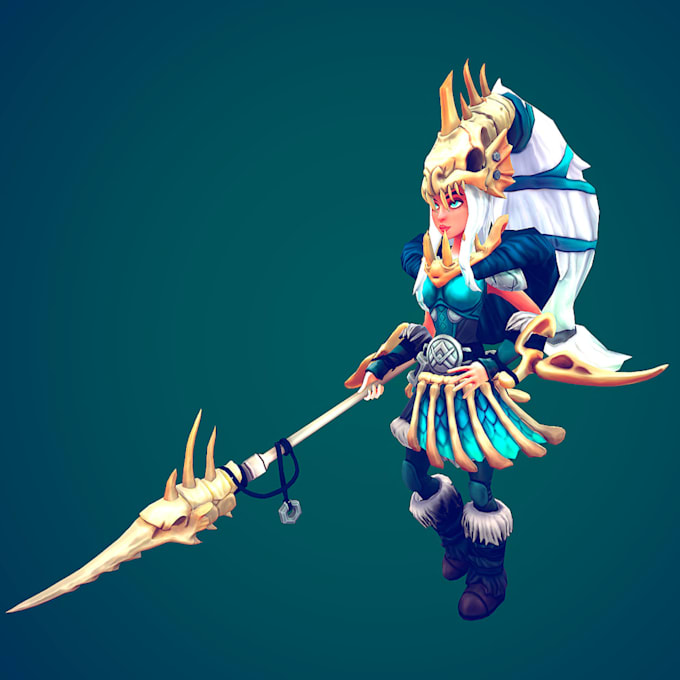 create stylized handpainted 3d game assets and characters