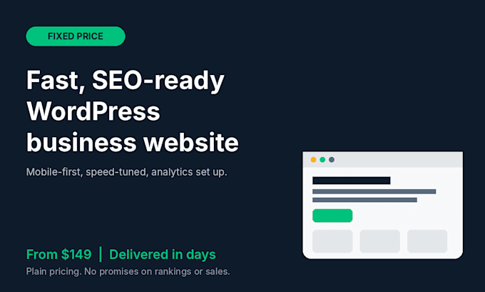 build a fast SEO ready wordpress business website