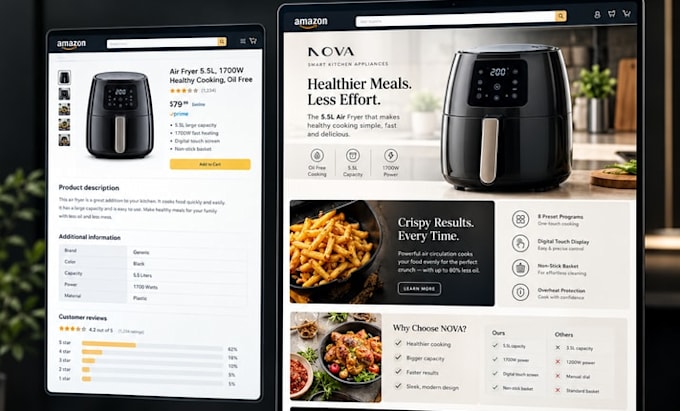design amazon a plus content for electronics and appliances