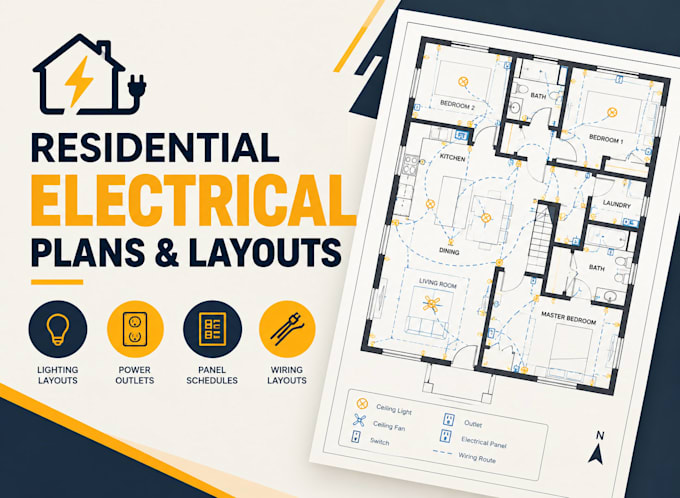 draw residential electrical plans and layouts