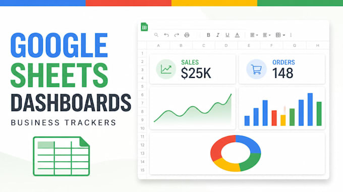 create google sheets, dashboards and business trackers
