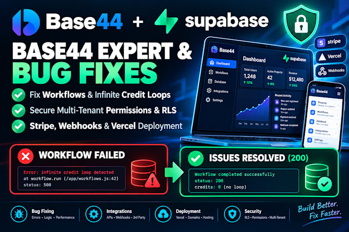be your base44 expert for base44 bug fixing, integrations, and deployment