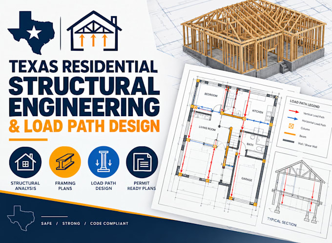texas residential structural engineering and load path design