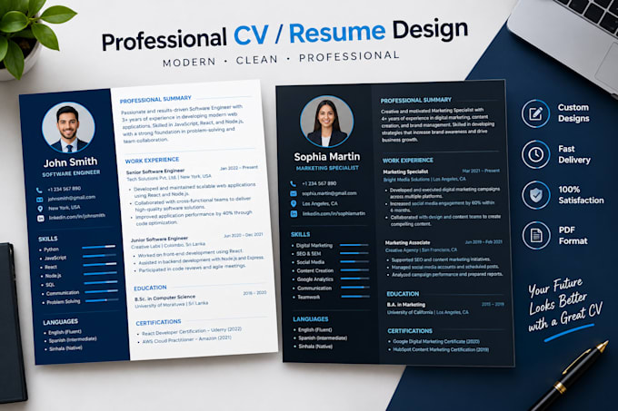 design a professional CV or resume