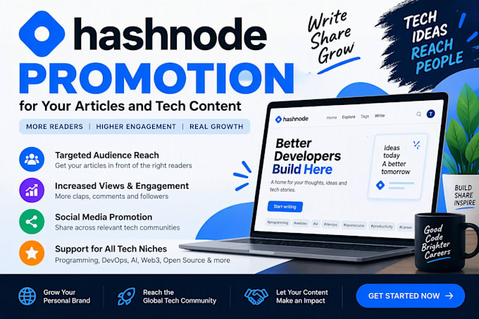 do hashnode promotion for your articles and tech content