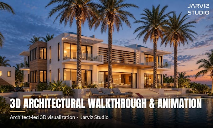 create a 3d architectural walkthrough animation