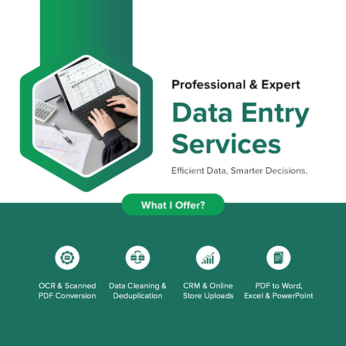 data entry, ocr scanning, typing, excel, word powerpoint document conversion