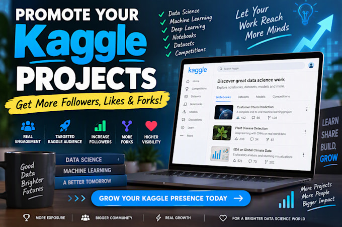 do professional kaggle promotion for your profile and projects