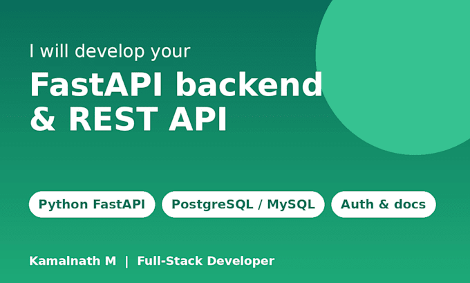 develop a fast and secure fastapi backend and rest API