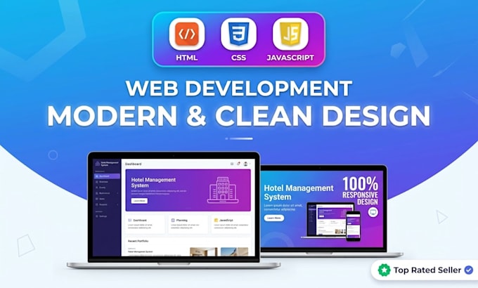 create a responsive HTML CSS javascript website