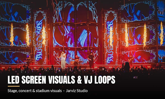 create custom led screen visuals and vj loops for concerts and events