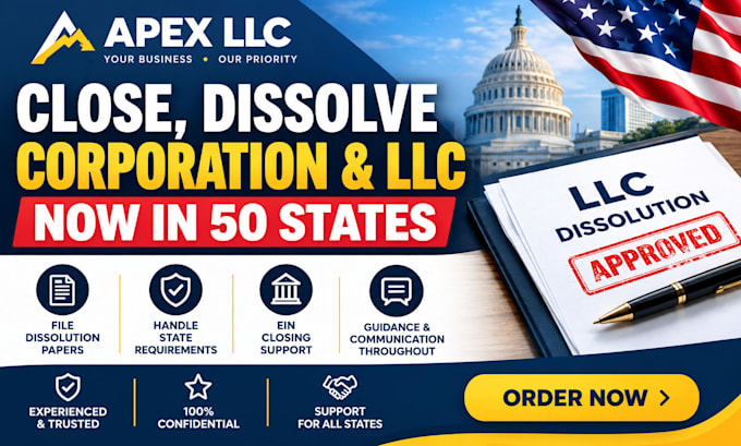 close, dissolve, terminate your USA llc or corporation