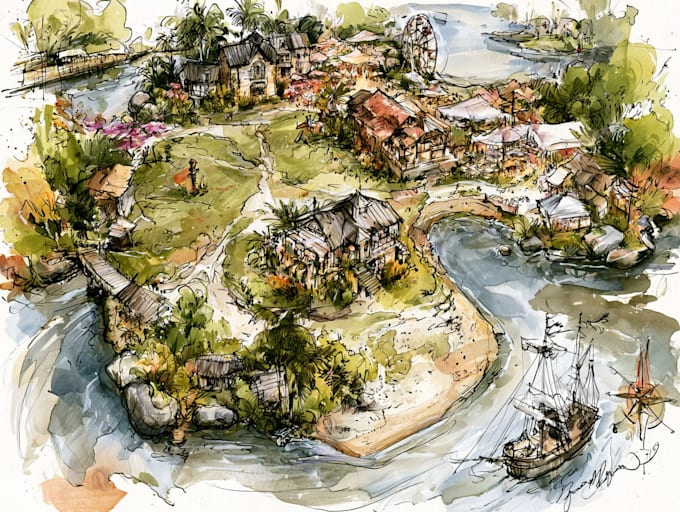 create illustrated maps of any place unique style