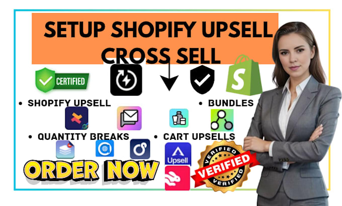 setup shopify upsell, cross sell, bundles, quantity breaks and cart upsells