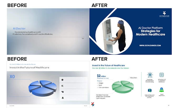 redesign pitch deck powerpoint presentation investor business slides