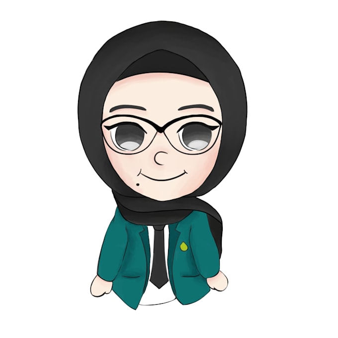 draw a cute custom chibi character illustration