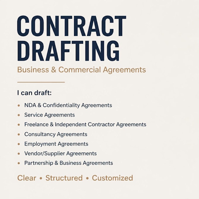 draft professional contracts and business agreements